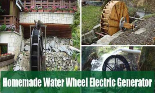 Homemade Water Wheel Electric Generator - All Self-Sustained